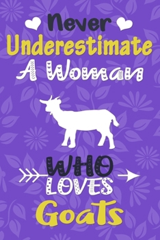 Never Underestimate a Woman Who Loves Goats Journal: Goat Lover Gift for Women, Blank Lined Notebook, Gift for Goat Lovers