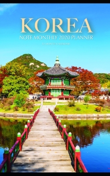 Paperback Korea Note Monthly 2020 Planner 12 Month Calendar Book