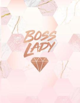 Boss Lady: Marble and Rose Gold Notebook | College Ruled Journal for Women | 8.5 x 11 - A4 Size (Marble and Rose Gold Inspirational Notebook for Girls)