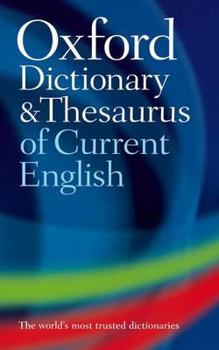 Hardcover Oxford Dictionary and Thesaurus of Current English Book