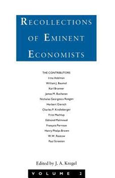 Paperback Recollections of Eminent Economists Book