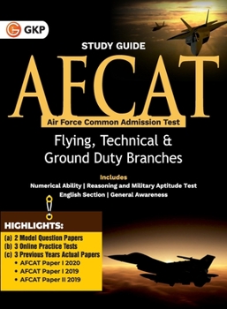Paperback AFCAT (Air Force Common Admission Test) 2021: Guide ( For Flying, Technical & Ground Duty Branches) by GKP Book