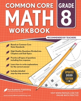 Paperback 8th grade Math Workbook: CommonCore Math Workbook Book