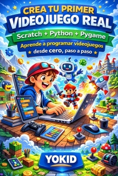 Paperback Crea Tu Primer Videojuego Real: Scratch + Python + Pygame Aprende a programar videojuegos desde cero, paso a paso [Spanish] Book