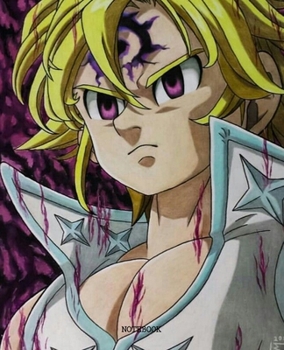 Notebook: Anime Seven Deadly Sins Soft Glossy Cover College Ruled Lined Pages Book 7.5 x 9.25 Inches 110 Pages