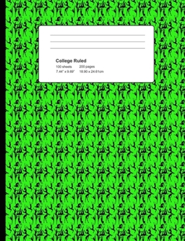 Paperback College Ruled 200 Pages: Light Green Gymnast Composition Notebook, Gymnastics Lover College Composition Book, Notebook For Gymnasts Book