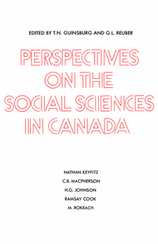 Paperback Perspectives on the Social Sciences in Canada Book