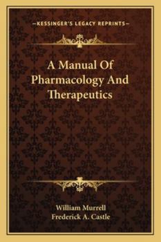 Paperback A Manual Of Pharmacology And Therapeutics Book