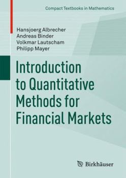 Paperback Introduction to Quantitative Methods for Financial Markets Book