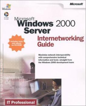 Paperback Microsoft Windows 2000 Server Internetworking Guide [With CDROM] Book