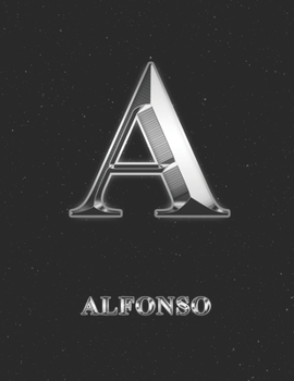 Paperback Alfonso: 2 Year Weekly Planner with Note Pages (24 Months) - Silver Effect Personalized Custom Letter A Initial First Name - 20 Book