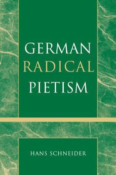Paperback German Radical Pietism Book