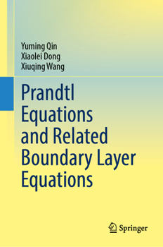 Hardcover Prandtl Equations and Related Boundary Layer Equations Book