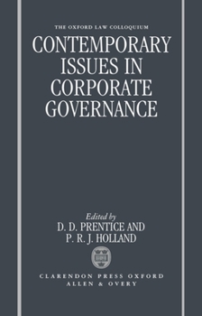 Hardcover Contemporary Issues in Corporate Governance Book