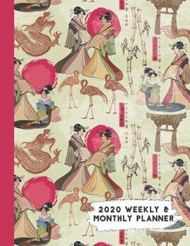 2020 Weekly & Monthly Planner: Japanese Red Sun Dragon Themed Calendar & Journal