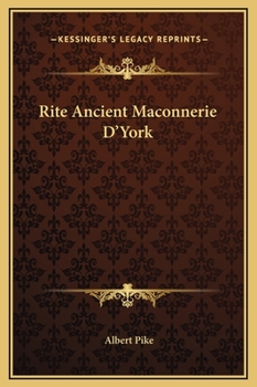 Hardcover Rite Ancient Maconnerie D'York Book