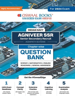 Paperback Oswaal Indian Navy - Agniveer SSR (Senior Secondary Recruit), (Agnipath Scheme), Question Bank Chapterwise Topicwise for Science Mathematics English R Book