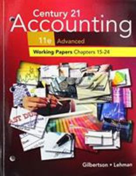 Paperback Print Student Working Papers (Chapters 15-24) for Century 21 Accounting: Advanced, 11th Book