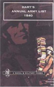 Hardcover HART'S ANNUAL ARMY LIST for 1840 (corrected to 7 February 1840) Book