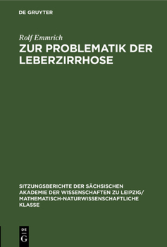 Hardcover Zur Problematik Der Leberzirrhose [German] Book