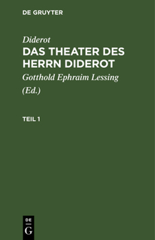 Hardcover Diderot: Das Theater Des Herrn Diderot. Teil 1 [German] Book