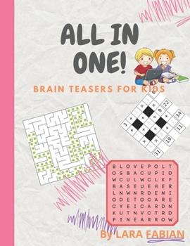 Paperback All in One!: Brain teasers, activity book, Mathematical training & funny riddles for kids 8-12 Book