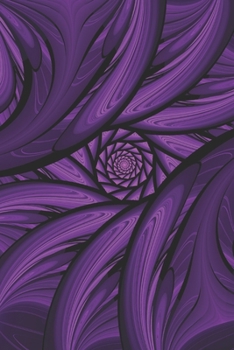 Paperback Words On A Whim: A Daily Journal: Purple Spiral Fractal Book