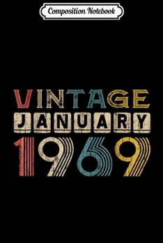 Paperback Composition Notebook: Vintage Retro January 1969 50th Birthday Gift Journal/Notebook Blank Lined Ruled 6x9 100 Pages Book