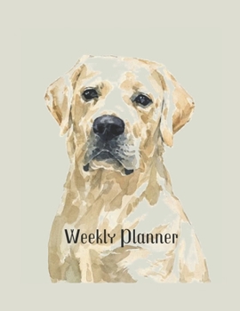 Paperback Golden Retriever Weekly Planner: With Habit Tracker, Phone Book and Password Log Book