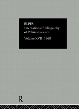 Hardcover Ibss: Political Science: 1968 Volume 17 Book