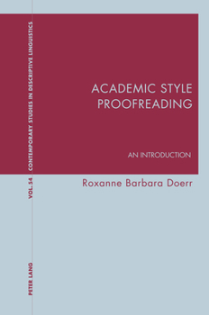 Paperback Academic Style Proofreading: An Introduction Book