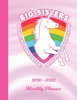 Monthly Planner: Big Sister White 2 Year Organizer with Note Pages (24 Months) | Jan 2020 - Dec 2021 | Month Planning | Appointment Calendar Schedule | Plan Each Day, Set Goals & Get Stuff Done