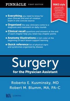Paperback Surgery for the Physician Assistant Book