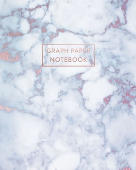 Graph Paper Notebook: Radiant Moonstone, White Grey Marble | 8 x 10 - 5 x 5 Squares per inch | 100 Quad Ruled Pages | Cute Graph Paper Composition ... Students (Math and Science School Essentials)