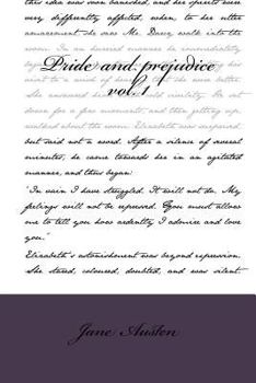 Paperback Pride and prejudice: vol. 1 Book