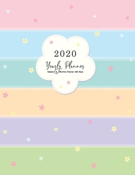 Paperback 2020 Yearly Planner: Agenda Manage Organizer Jan 1, 2020 to Dec 31, 2020 Weekly & Monthly Schedule Diary (Calendar 1 Year 12 Months) Academ Book