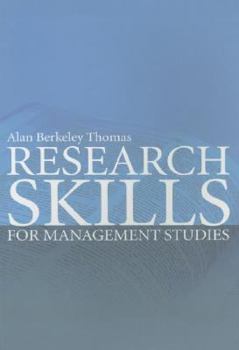 Paperback Research Skills for Management Studies Book