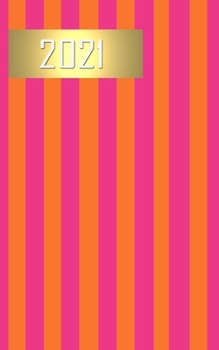 Paperback 2021 Pink Stripe Diary Book