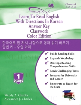 Paperback Learn To Read English With Directions In Korean Answer Key Classwork: Color Edition Book