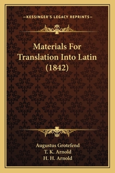 Paperback Materials For Translation Into Latin (1842) Book