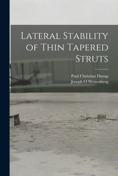 Paperback Lateral Stability of Thin Tapered Struts Book