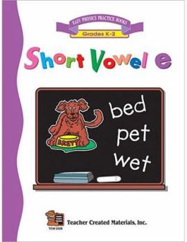 Paperback Short Vowel E Workbook Book