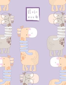 Paperback Notebook: Cute winter giraffe Notebook for Girls and Lined pages, Extra large (8.5 x 11) inches, 110 pages, White paper (Noteboo Book