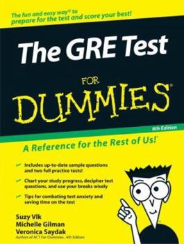 Paperback The GRE Test for Dummies Book