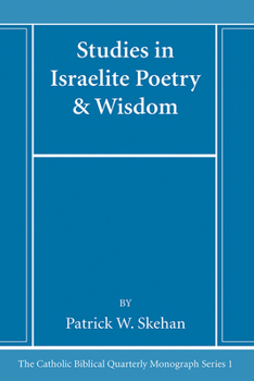 Hardcover Studies in Israelite Poetry & Wisdom Book
