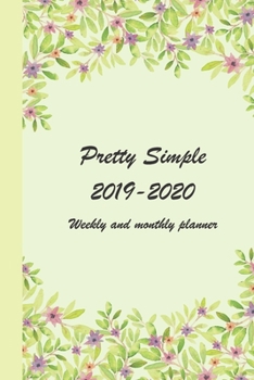 F4 Monthly Planner Yellow Flower Floral: Two Year - Monthly Calendar Planner 6 x 9'' 24 Months For Academic Agenda Schedule Organizer