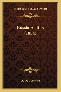 Paperback Russia As It Is (1854) Book