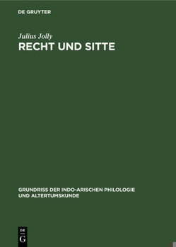 Hardcover Recht Und Sitte: (Einschließlich Der Einheimischen Litteratur) [German] Book