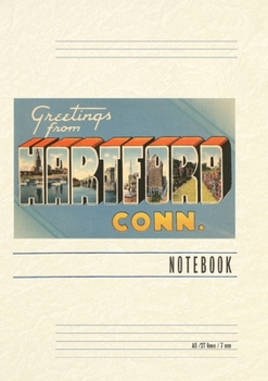 Vintage Lined Notebook Greetings from Hartford