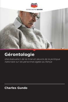 Paperback Gérontologie [French] Book